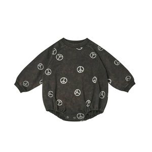Rylee + Cru - Kids' Crew Neck Romper in Peace